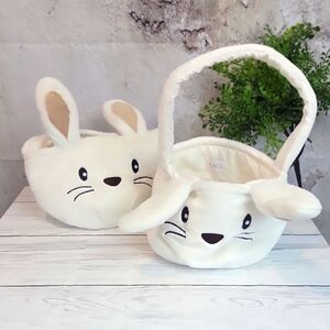 Adorable Bunny Ears Kids Plush Easter Baskets By Children's Place - Cream